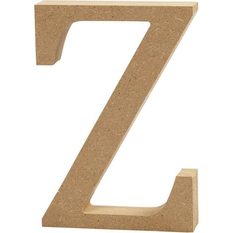 Lettre en bois - 56335 - Jaune - Décoration murale - Bois massif