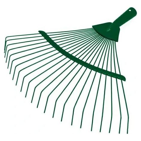 Rastrillo metálico Greenmill GR6504, pintado con polvo, herramienta de jardinería para césped y suelos, ideal para airear y nivelar terrenos.