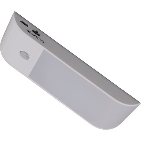 Lampe sous meuble de 12 cm (4,7 pouces), détecteur de mouvement magnétique, 2 modes d'éclairage, chargement micro USB, lampe sur pied idéale pour étudier et travailler. (1/5)