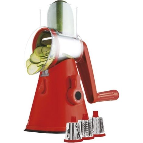 Cortador Rallador de Verduras Manual con 3 Cuchillas Intercambiables Versatilidad en la Preparación de Alimentos Oferta exclusiva