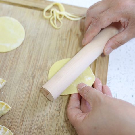 Rouleau à pâtisserie, rouleau à pâtisserie en bois massif, outil de pâtisserie, rouleau à pâtisserie en bois, bâtonnet pour étaler la pâte, rouleau à pâtisserie (1/5)