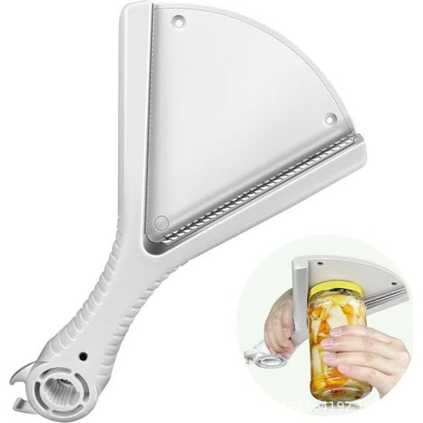 Ouvre-boîte multifonctionnel avec texture antidérapante, adapté aux personnes âgées et aux personnes souffrant d'arthrite. (1/5)