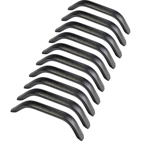 10 Küchenschrankgriffe und Schubladenknöpfe, Schrankgriffe, Schlafzimmermöbelgriffe, 128 mm Lochabstand, sandgestrahlt, schwarz