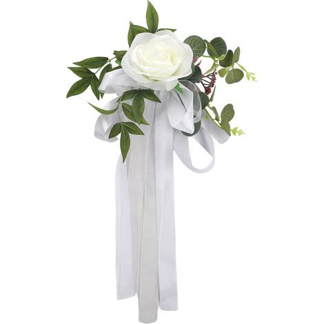 Mori Floral Stuhllehnendekoration mit echten künstlichen Blumen für Hochzeiten und Bankette (1) (1/5)