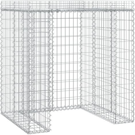 Maison Exclusive - Gabionen-Mülltonnenbox 110x91x120 cm Verzinkte
