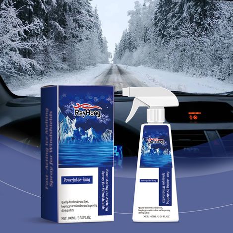 Spray dégivrant pour pare-brise de voiture - 100 ml -- DTEKGAZ (1/5)