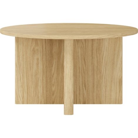 SUMBA - Table basse 90 cm mélaminé Chêne clair (1/5)