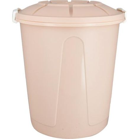 BIDONE MODELLO STELLA 25 LT CON TAPPO E MANICI COLORE ROSA (1/2)