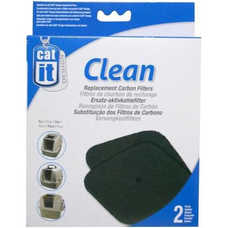 Cat-it Ersatzfilter Schwarz für Katzentoiletten