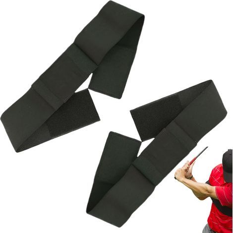 2 Pièces Entraînement Au Swing De Golf Brassard, Bandes De Bras, Aide À L'entraînement Au Golf, Ceinture D'entraînement À La Correction De La Postures pour Homme Et Femme, Débutants (1/5)