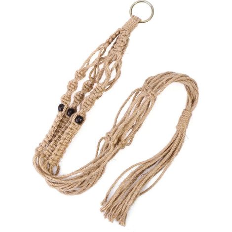 Sac suspendu en filet, corde coton, suspension pour jardinière, support plantes (1/5)