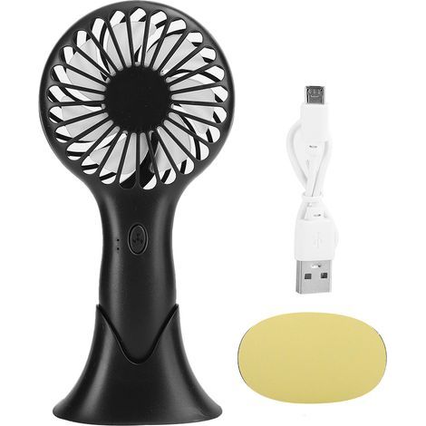 Ventilateur portable mini, système de refroidissement, fournitures pour la maison et le bureau, 3 vitesses, électrique, noir-AquaForge (1/5)
