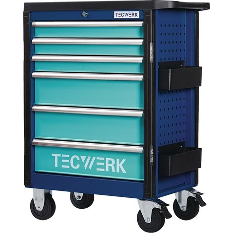 TECWERK Werkzeugwagen PLUS 2.0 B760xT465xH1030mm 500kg 6Schubl.unbest.Stahlbl.TECWERK