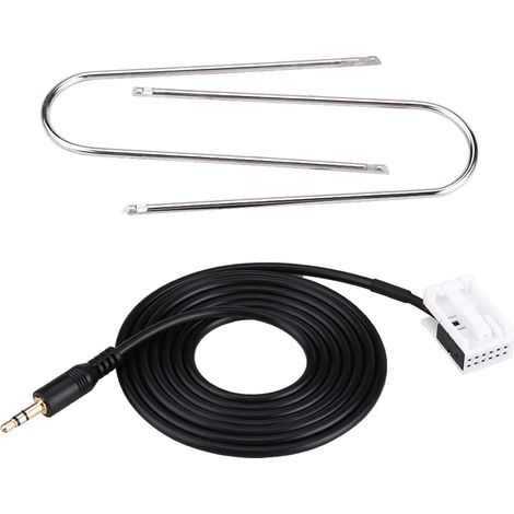 Câble Auxiliaire AUX Voiture Audio avec Outils de Dépose de Radio (1/5)