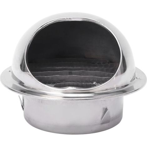 BelleRise - Capuche anti-pluie inox – 4 pouces – anti-vent & anti-insectes – façade extérieure (1/5)