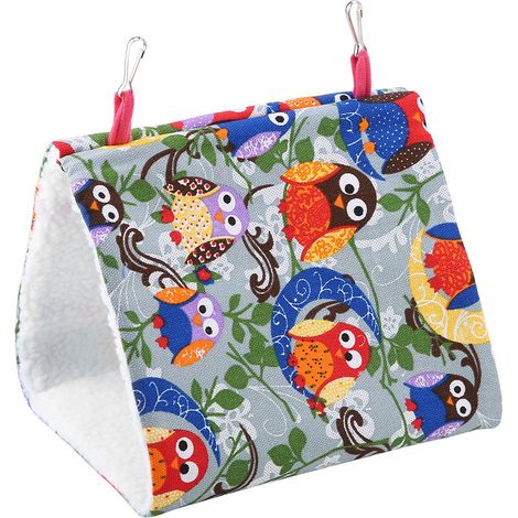 Hamac chaud et doux pour oiseau de compagnie, cage, cabane suspendue, tente, lit, grotte, balançoire, jouet (6) (1/5)