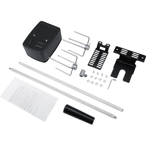 Kit de asador universal para barbacoa, asador de acero inoxidable, tenedores para carne con motor eléctrico. (1/5)