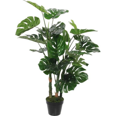 Plante artificielle Monstera verte pour décoration intérieure polyester H100 x Ø75 cm - PANGIVO (1/5)