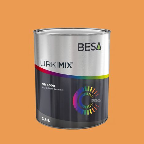 Pot de peinture Polyuréthane / bi composant Jaune Pastel RAL 1034  Satin - 2 kg