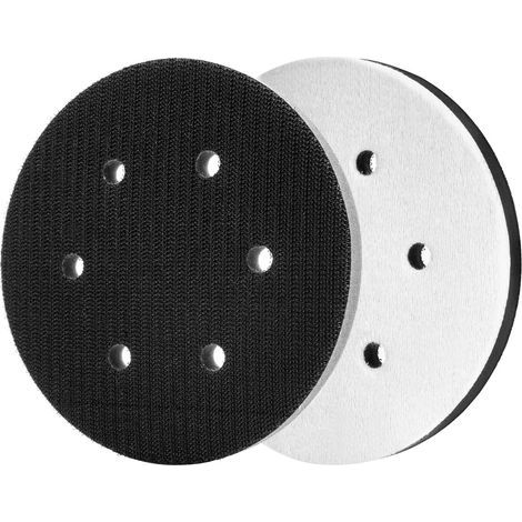 2 PièCes 150mm Tampon de Ponçage Souple ,Interface mousse souple x pour plateau de ponçage et polissage, Protection contre le bruit( 8 trous) (1/5)