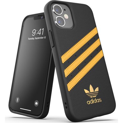Adidas 3-Stripes funda para teléfono móvil 13,7 cm (5.4") Negro, Oro (1/4)