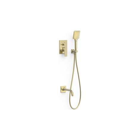 Kit mitigeur encastré 2 voies Rapid‑box pour baignoire et douche Project Cava doré - TRES 22138007CA