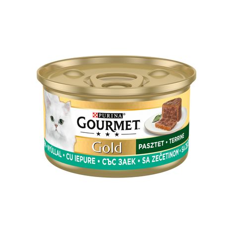 Pâté pour chat Gourmet Gold aux morceaux de lapin, 85 g