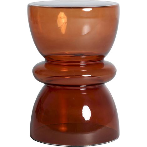 Table d appoint en verre orange translucide - orange translucide (1/4)