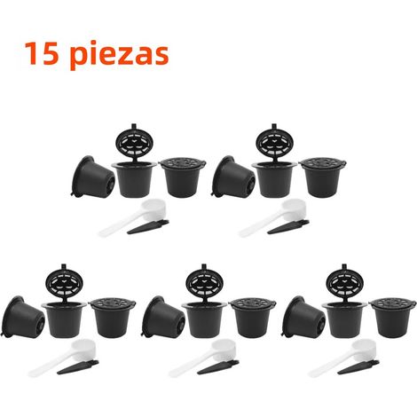 30-3 Filtres rechargeables pour cafetières Nespresso, capsules réutilisables avec cuillère et pinceau, dosettes de café (1/4)