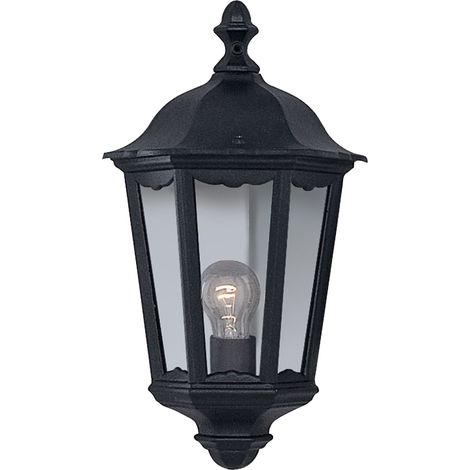 Searchlight Alex - Lanterna da parete per esterno 1 luce Nera IP44, attacco E27 (1/4)