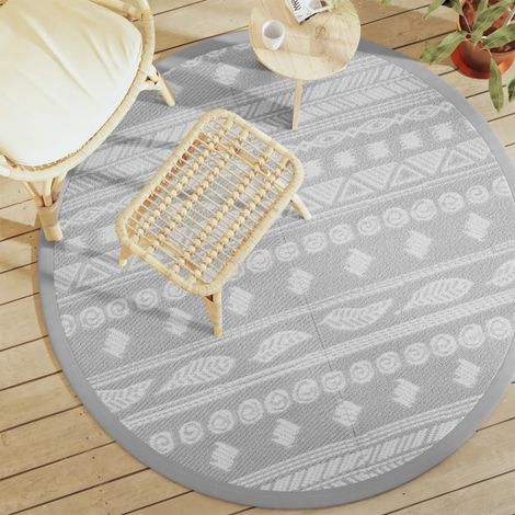 Outdoor-Teppich ARAKIL Grau Ø160 cm PP