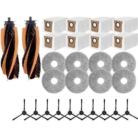 Lot de 28 pièces pour aspirateur robot JONR P20 PRO / JONR T5 Pro : brosse principale, brosse latérale, lingette de nettoyage et sac à poussière. (1/5)