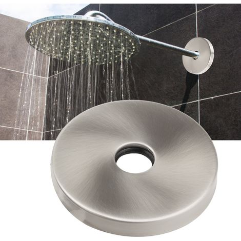 Flange de Douche Large  Plaque de Raccord G1/2in  304 Stainless Steel Brossé  Cache Trou pour Moderniser la Salle de Bain (1/5)
