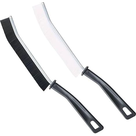 Lot de 2 brosses à joints pour le nettoyage, brosse de nettoyage à poils durs (Royaume-Uni), polyvalente, brosse à joints pour le nettoyage, nettoyant pour joints, brosse à joints (1/5)