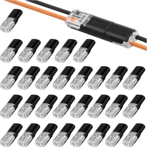30 Pièces Connecteur Electrique Etanche rapide,Connecteur 2 Fils,Connecteur Fiche Voiture pour Câble,Connecteur,pour Voitures,LED,Motos,NaviresPour Câble 18-22 AWG,Broches Connecteurs Câble. - (1/5)