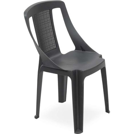 Ipae Progarden Sedia Lana da Giardino Effetto Juta Antracite - 48x52,5x81 h cm