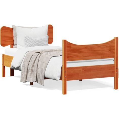 Maison Exclusive - Letto senza Materasso Marrone Cera 75x190 cm in Legno di Pino