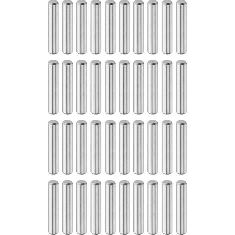 40 Pcs 3mm x 15mm Goujons Cylindriques, 316L Acier Inoxydable Goujons Cylindriques Chevilles Support D’Étagère Tige Fixation Éléments Fixation Métalliques Étagère Ton Argenté (1/5)