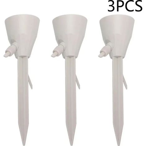 Système d'irrigation goutte à goutte réglable (beige) en 3 pièces avec arrosage automatique pour plantes d'intérieur et d'extérieur en pot. (1/4)