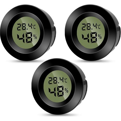 3PCS Hygromètre Numérique Thermomètre Intérieur Thermomètre D'ambiance Moniteur de Température et Humidimètre à Haute Précision Capteur Humidité Température pour Terrasse/Jardin/Maison/Cave (1/5)