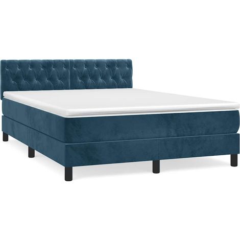 Maison Exclusive - Cama box spring con colchón terciopelo azul os (1/5)