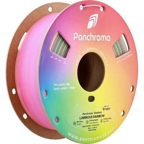 Polymaker CA09003 Panchroma™ Luminous Rainbow (nighcore magic filament) Filamento per stampante 3D fotluminescente, Mul