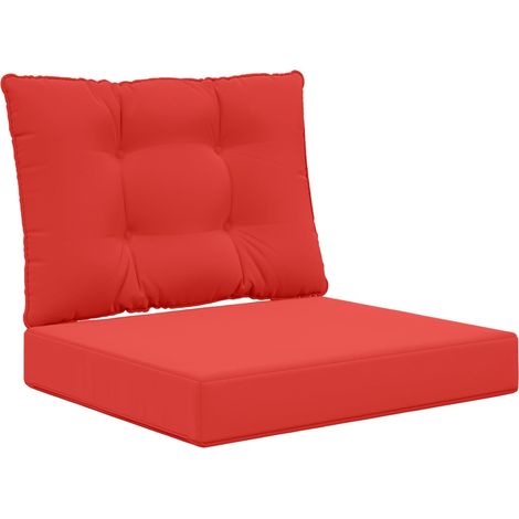 Maison Exclusive - Coussin de canapé d'extérieur 2 pcs Rouge Polyester