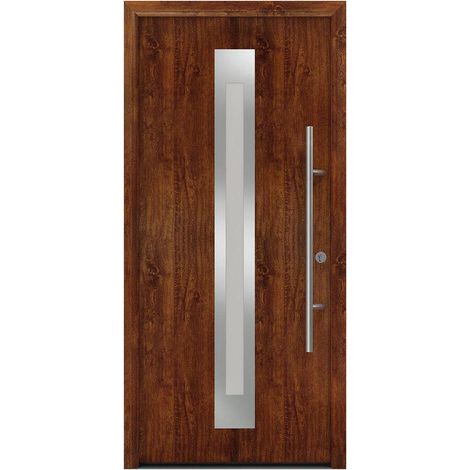 Hörmann Ecostar Haustür "ISOPRO Secur IPS 770S", dark oak, 110 x 210 cm (B x H), DIN Rechts