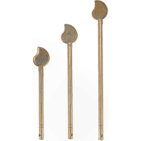 Lot de 3 verrous de meuble en laiton à motif feuille SZRH AF- (1/5)