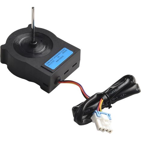 EAU63103207 Moteur de ventilateur à condensateur de réfrigérateur DC 12 V Pièce de rechange pour appareils ménagers Système de refroidissement Plastique noir 12 x 9 x 8 cm (1/5)