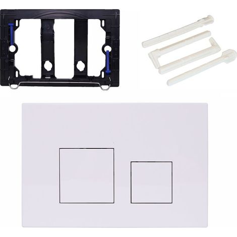 Plaque de commande WC Geberit – Plastique durable – Installation sans outils – Design minimaliste élégant - Avec Geberit Sigma 01,20,30,50,Up 320,300 (Blanche) (1/5)