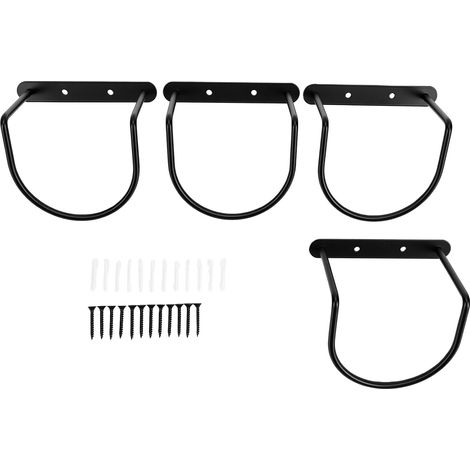 Lot de 4 supports muraux pour chapeaux en fer, organisateurs, cintres semi-circulaires, gain de place, pour entrée, chambre ou dressing. (1/5)