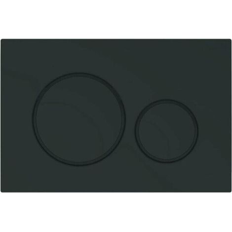 Placa de descarga de inodoro de diseño elegante – Sjqka Sigma 20 – Negro mate, material sintético duradero, instalación sin herramientas, ahorro de agua