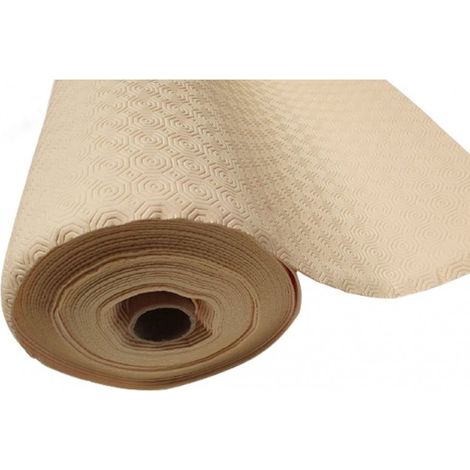 Sous nappe, Protection de Table Coloris Champagne, Molleton silencieux et imperméable Largeur 140 cm, Longueur au choix - Longueur 1.60 m.